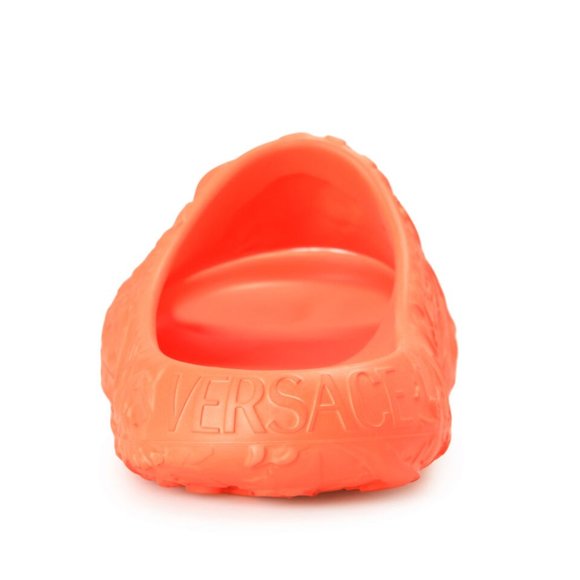 Versace Men\'s Orange Baroque Medusa Head Embossed Pool Slide Flip Flops Shoes main image 6